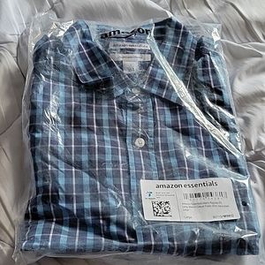 Nwt Amazon Essentials men's long sleeve button down